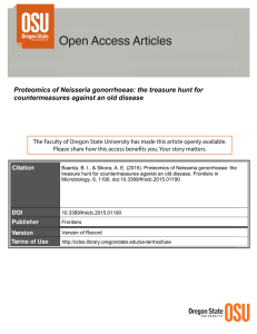 Proteomics of Neisseria gonorrhoeae: the treasure hunt for