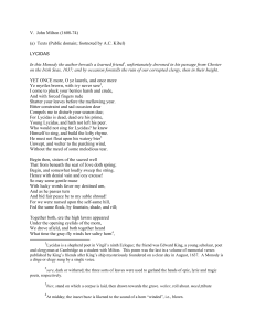 Lycidas by John Milton: A Pastoral Elegy