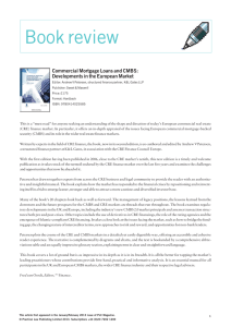 Book review Commercial Mortgage Loans and CMBS: Developments in the European Market