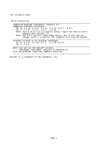 MIT 18.385j/2.036j Third Problem Set ________________________________________________________________________
