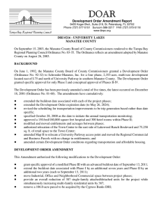 '2$5 Development Order Amendment Report