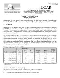 '2$5 Development Order Amendment Report