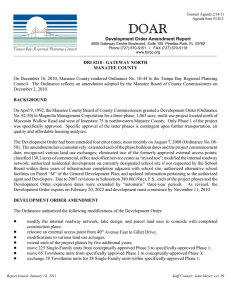 DOAR Development Order Amendment Report