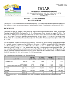 DOAR Development Order Amendment Report