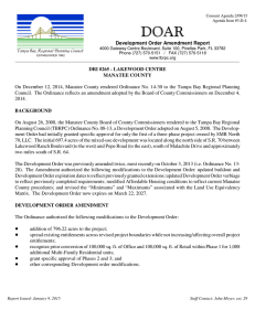 DOAR Development Order Amendment Report