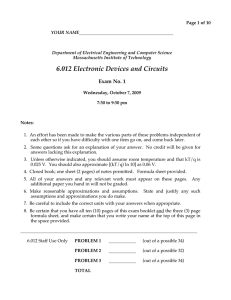 Page 1 of 10 YOUR NAME Massachusetts Institute of Technology