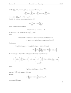 Lecture  23 Bounds in terms of sparsity. 18.465 �