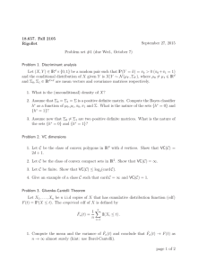 18.657. Fall 2105 September 27, 2015 Rigollet