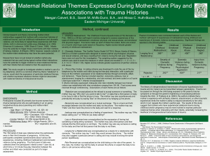Maternal Relational Themes Expressed During Mother-Infant Play and