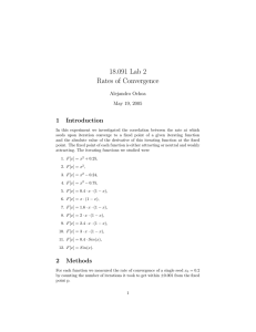18.091  Lab  2 Rates  of  Convergence 1 Introduction
