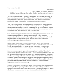Making Sense of Human Behavior: Parsing and Intentional Inference