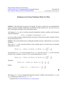 : Mathematics for Computer Science November 30 and Massachusetts Institute of Technology