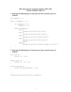 MIT-Africa Internet Technology Initiative (MIT-AITI) Practice Problems: Topics 1-8