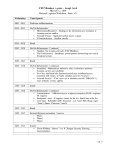 CTSP Breakout Agenda – Rough Draft March 8-12, 2004