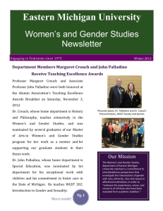 Eastern Michigan University Women’s and Gender Studies Newsletter