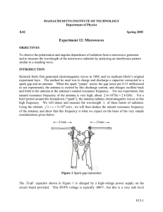 Experiment 12: Microwaves
