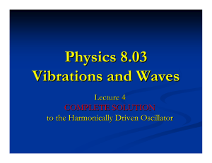 Physics 8.03 Vibrations and Waves Lecture 4 COMPLETE SOLUTION