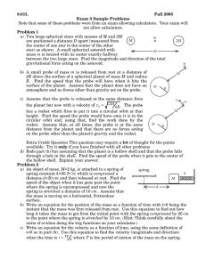 8.01L Fall 2005 Exam 3 Sample Problems