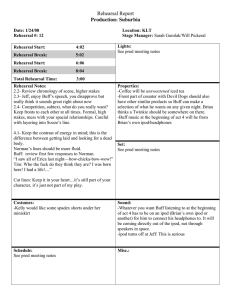 Suburbia Rehearsal Report: 1/24/08 - Acting & Production Notes