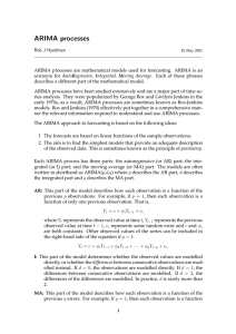 ARIMA processes
