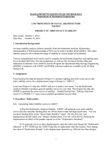 MASSACHUSETTS INSTITUTE OF TECHNOLOGY Department of Mechanical Engineering