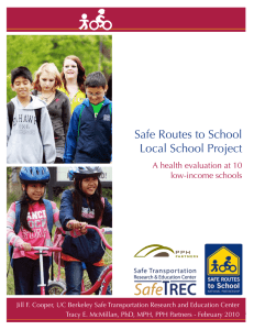Safe Routes to School Local School Project A health evaluation at 10