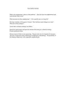 Teaching Notes: Organization Evaluation & Outcomes