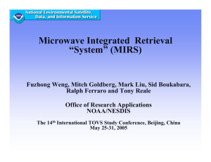 Microwave Integrated  Retrieval “System” (MIRS)
