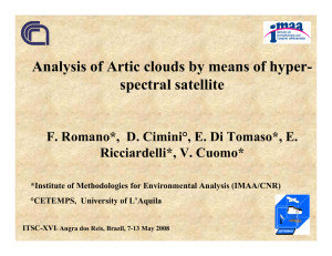 Analysis of Artic clouds by means of hyper- spectral satellite