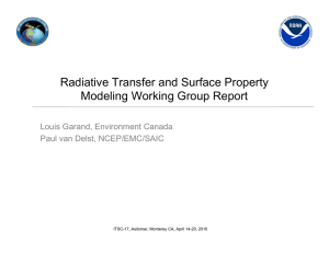 Radiative Transfer and Surface Property Modeling Working Group Report