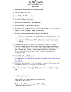 Petty Cash Reimbursement Instructions