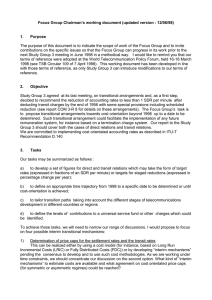 Focus Group Chairman’s working document (updated version : 12/06/98)  1. Purpose