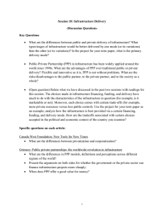 Session 10: Infrastructure Delivery -Discussion Questions- Key Questions 