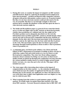 WEEK 9 1. basic microeconomics – products produced in fully competitive markets,