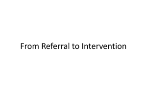 From Referral to Intervention