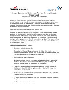 Cooper Bussmann Quik-Spec Power Module Elevator Disconnects