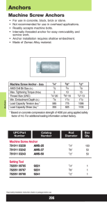 Anchors Machine Screw Anchors