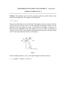 2.004 MODELING DYNAMICS AND CONTROL II Problem 1