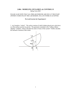 2.004:  MODELING, DYNAMICS, &amp; CONTROL II