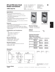 EFD and EFDC Series Circuit Breakers and Enclosures