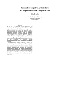 Research in Cognitive Architecture: A Component-level of Analysis of Soar