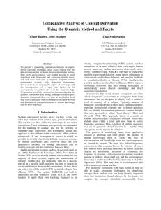 Comparative Analysis of Concept Derivation Using the Q-matrix Method and Facets