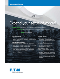 Expand your sense of control  Integrated Sensor Integrated