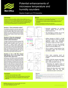 Potential enhancements of microwave temperature and humidity sounders Stephen English and TR Sreerekha