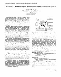 SodaBot: A  Software  Agent  Enviro struction  Syste