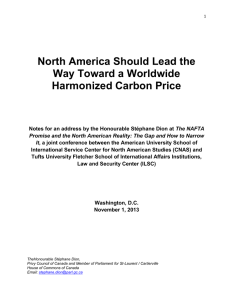 North America Should Lead the Way Toward a Worldwide Harmonized Carbon Price