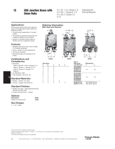 1E GUA Junction Boxes with Union Hubs