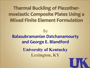 By Balasubramanian Datchanamourty and George E. Blandford University of Kentucky