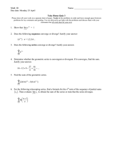 Math 1B  Name: _________________________ Due date: Monday 25 April