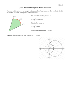 § 10.4   Areas and Lengths in Polar Coordinates